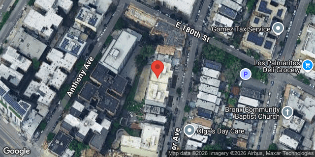 Aerial map of RYER AVENUE, Bronx