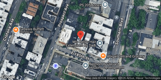 Aerial map of 771 EAST 185 STREET, Bronx