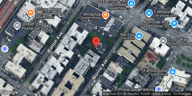 Aerial map of 2031 MORRIS AVENUE, Bronx
