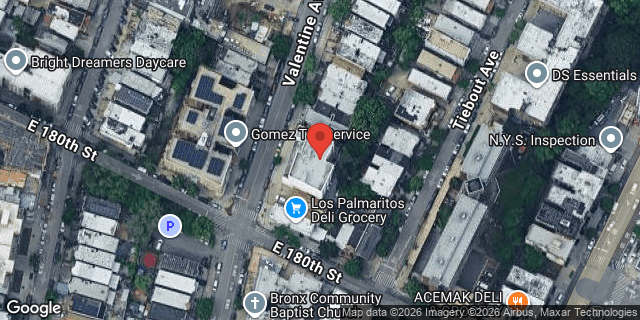 Aerial map of 2092 VALENTINE AVENUE, Bronx
