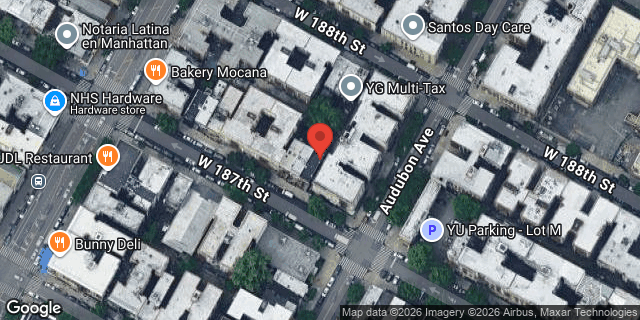 Aerial map of 545 WEST 187 STREET, Manhattan