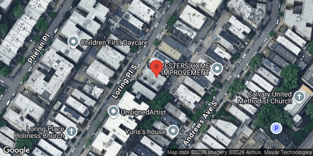 Aerial map of 1844 LORING PLACE SOUTH, Bronx