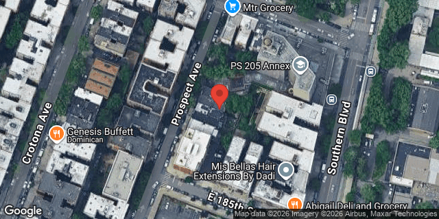 Aerial map of 2354 PROSPECT AVENUE, Bronx