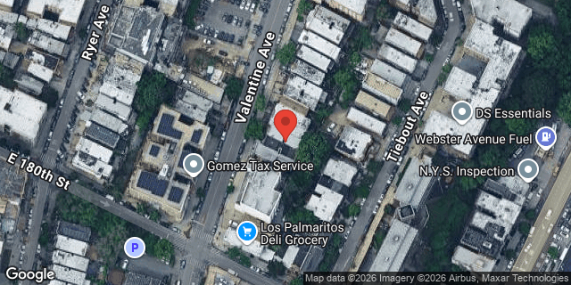 Aerial map of 2100 VALENTINE AVENUE, Bronx