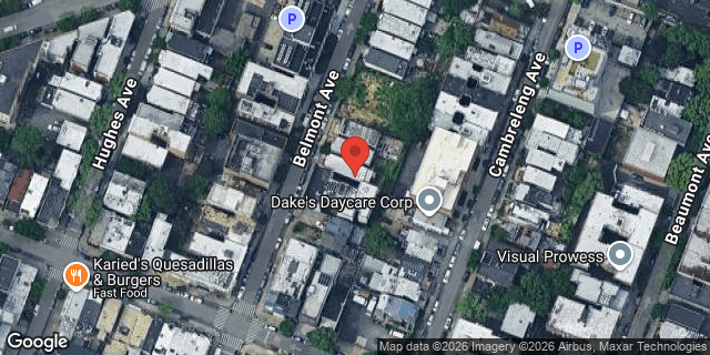 Aerial map of 2314 BELMONT AVENUE, Bronx