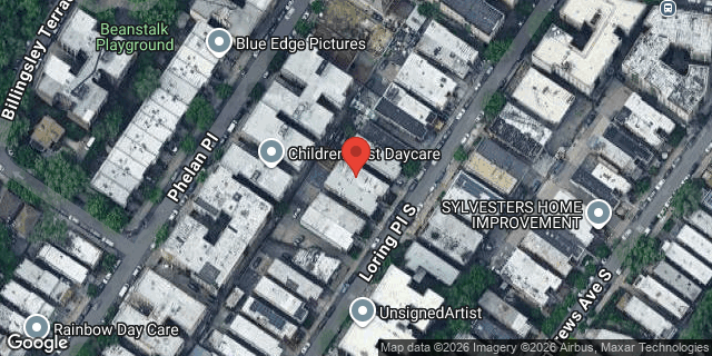 Aerial map of 1845 LORING PLACE SOUTH, Bronx