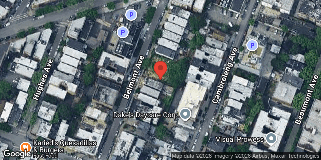 Aerial map of 2320 BELMONT AVENUE, Bronx