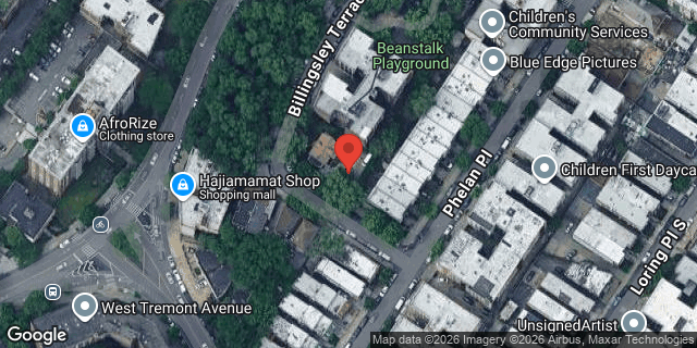 Aerial map of 1848 BILLINGSLEY TERRACE, Bronx