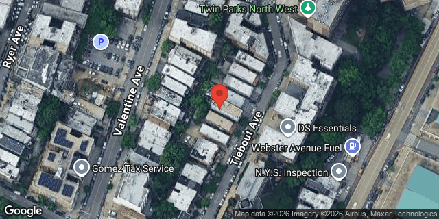 Aerial map of 2109 TIEBOUT AVENUE, Bronx