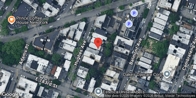 Aerial map of 2312 HUGHES AVENUE, Bronx