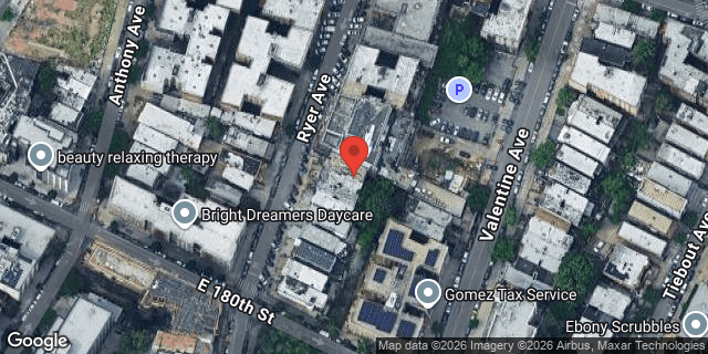 Aerial map of 2098 RYER AVENUE, Bronx