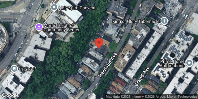 Aerial map of 1911 HARRISON AVENUE, Bronx