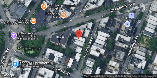 Aerial map of 2311 HUGHES AVENUE, Bronx