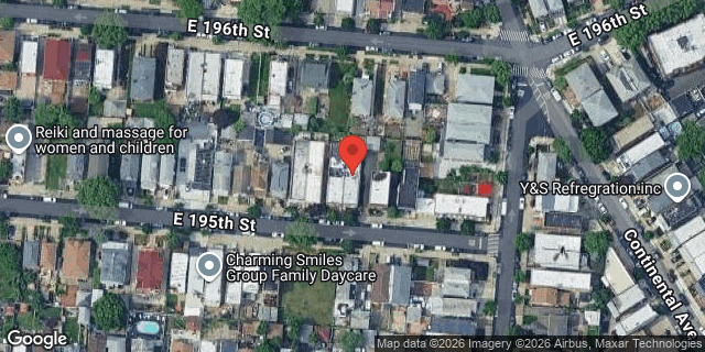 Aerial map of 2885 EAST 195 STREET, Bronx