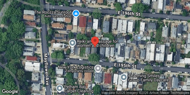 Aerial map of 2851 EAST 195 STREET, Bronx