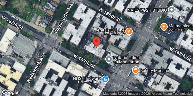 Aerial map of 605 WEST 187 STREET, Manhattan