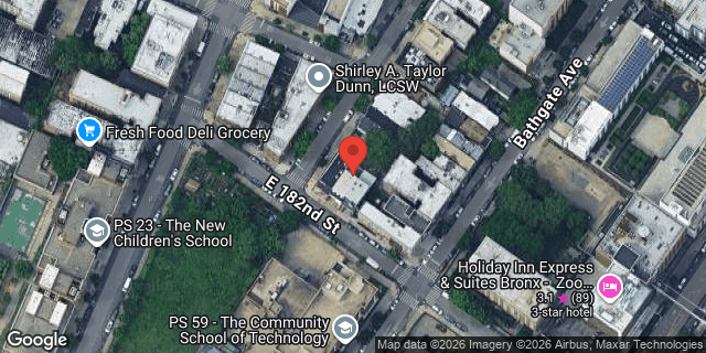 Aerial map of 503 EAST 182 STREET, Bronx