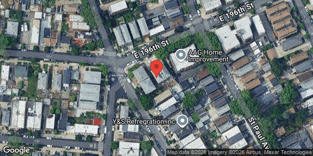 Aerial map of 2926 EAST 196 STREET, Bronx