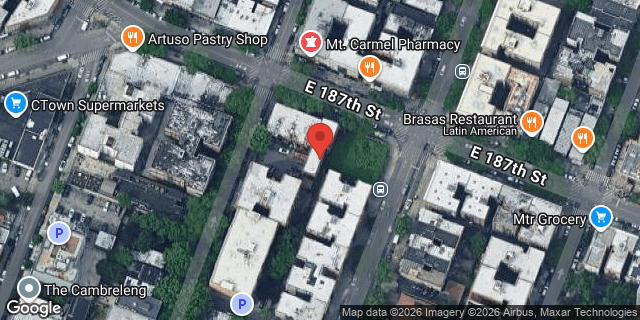Aerial map of 710 EAST 187 STREET, Bronx