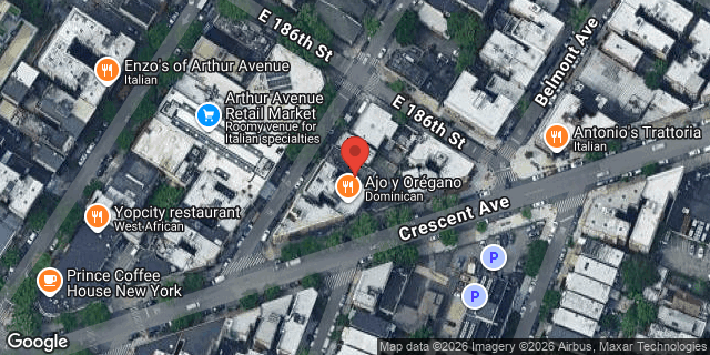Aerial map of 2338 HUGHES AVENUE, Bronx