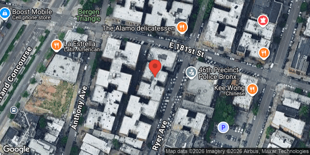 Aerial map of 2115 RYER AVENUE, Bronx
