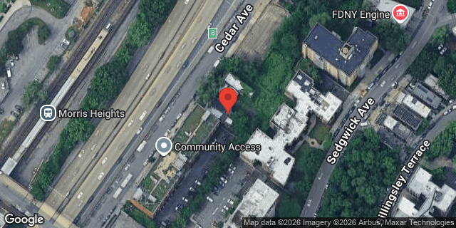 Aerial map of 1878 CEDAR AVENUE, Bronx
