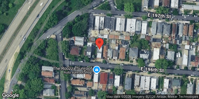 Aerial map of 2845 EAST 196 STREET, Bronx