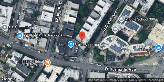 Aerial map of 1905 ANDREWS AVENUE SOUTH, Bronx