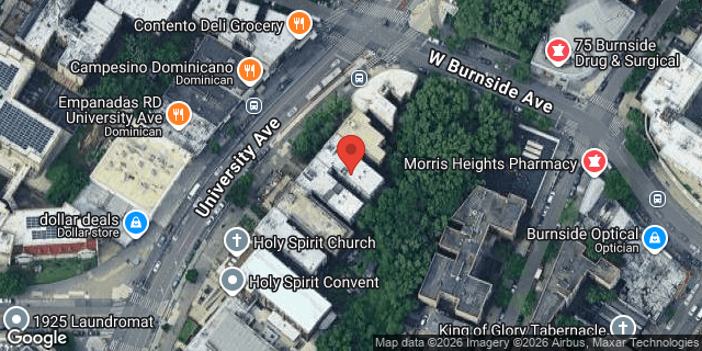Aerial map of 1974 UNIVERSITY AVENUE, Bronx