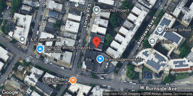 Aerial map of 1912 LORING PLACE SOUTH, Bronx