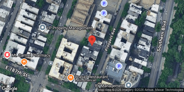 Aerial map of 2423 PROSPECT AVENUE, Bronx