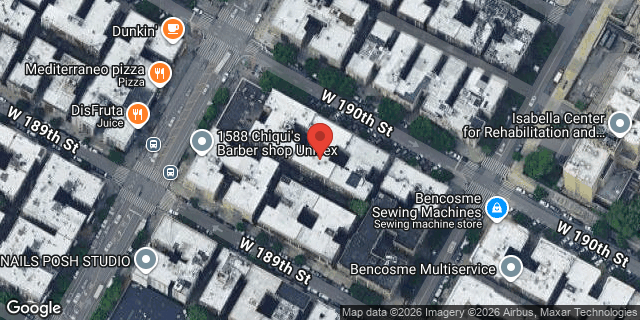 Aerial map of 566 WEST 190 STREET, Manhattan