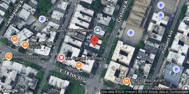 Aerial map of 2413 CROTONA AVENUE, Bronx