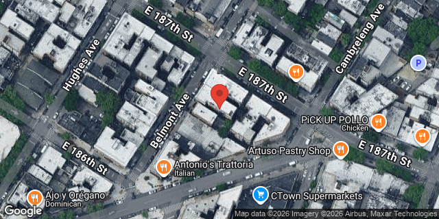 Aerial map of 2394 BELMONT AVENUE, Bronx