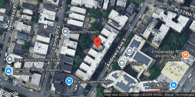 Aerial map of 1921 ANDREWS AVENUE SOUTH, Bronx