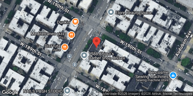 Aerial map of 1588 ST NICHOLAS AVENUE, Manhattan