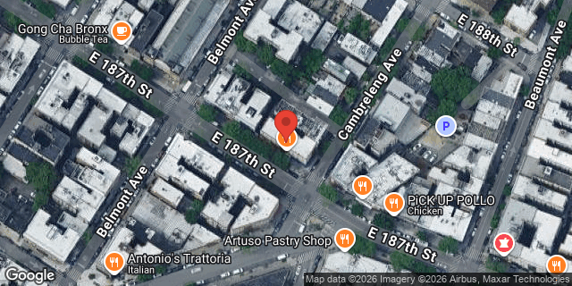 Aerial map of 667 EAST 187 STREET, Bronx