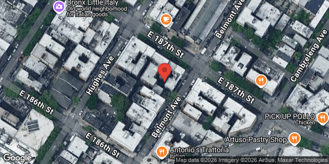 Aerial map of 634 EAST 187 STREET, Bronx