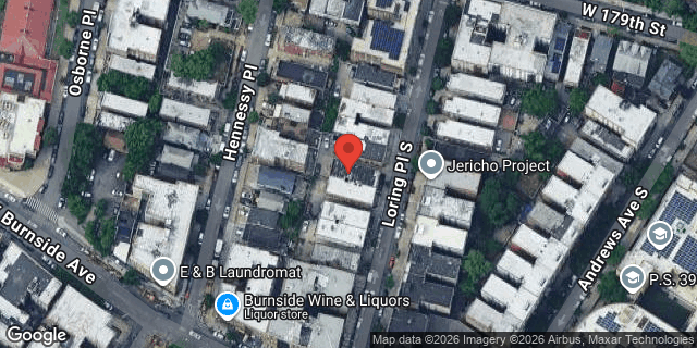 Aerial map of 1927 LORING PLACE SOUTH, Bronx