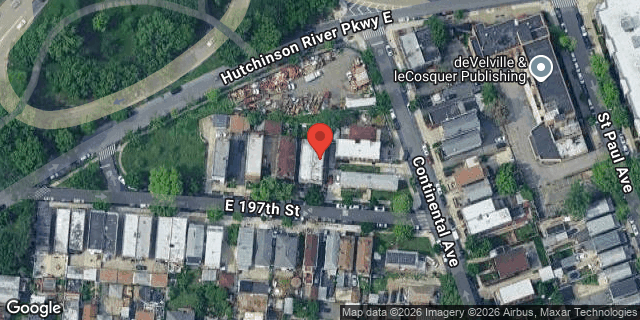 Aerial map of 2883 EAST 197 STREET, Bronx