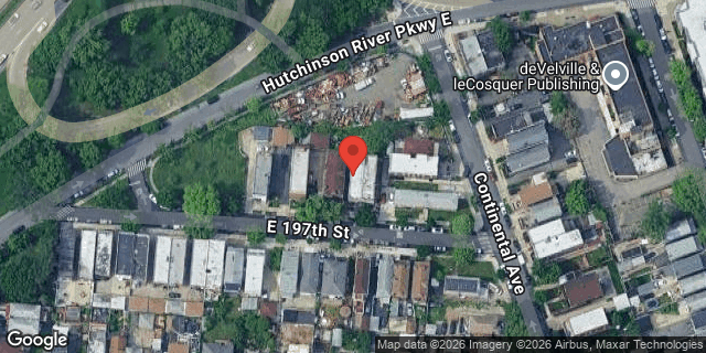 Aerial map of 2881 EAST 197 STREET, Bronx