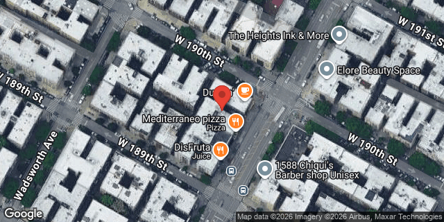 Aerial map of 1599 ST NICHOLAS AVENUE, Manhattan