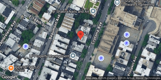 Aerial map of 2427 CROTONA AVENUE, Bronx