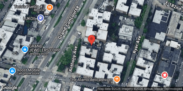Aerial map of 2176 ANTHONY AVENUE, Bronx