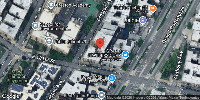 Aerial map of 2150 CRESTON AVENUE, Bronx
