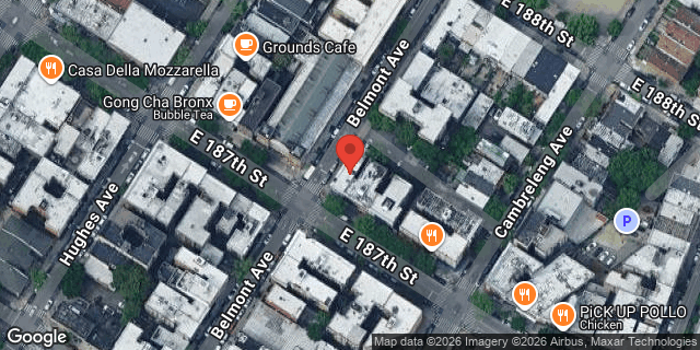Aerial map of 2400 BELMONT AVENUE, Bronx