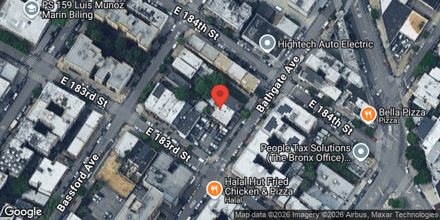Aerial map of 2303 BATHGATE AVENUE, Bronx