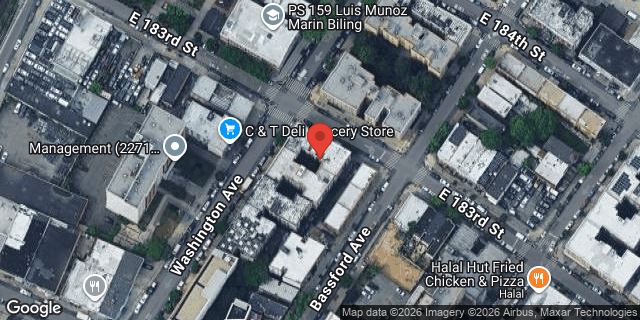 Aerial map of 480 EAST 183 STREET, Bronx