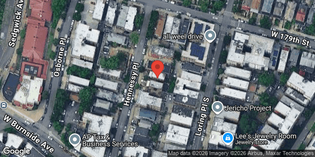 Aerial map of 1930 HENNESSY PLACE, Bronx