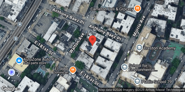 Aerial map of 2160 WALTON AVENUE, Bronx